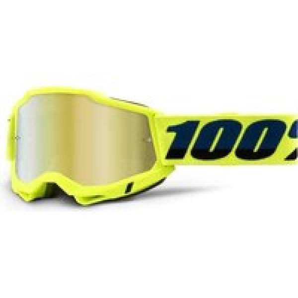 100 accuri 2 goggle yellow gold mirror lenses