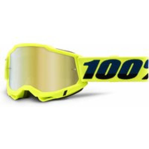 100 accuri 2 goggle yellow gold mirror lenses