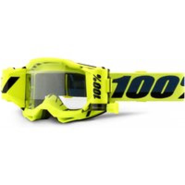 100 accuri 2 goggle fluo forecast yellow clear lenses