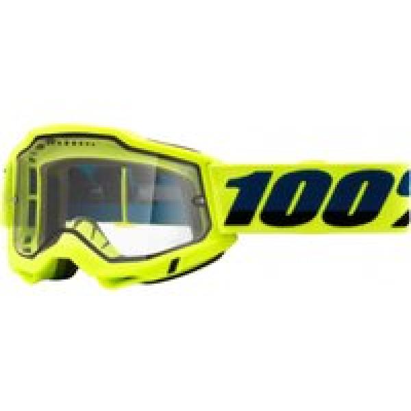100 accuri 2 enduro mtb goggle yellow clear lenses