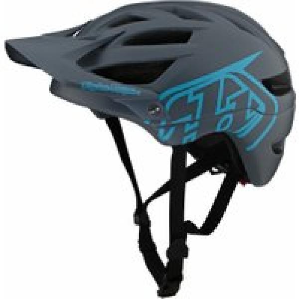 troy lee designs a1 drone all mountain helm grijs blauw