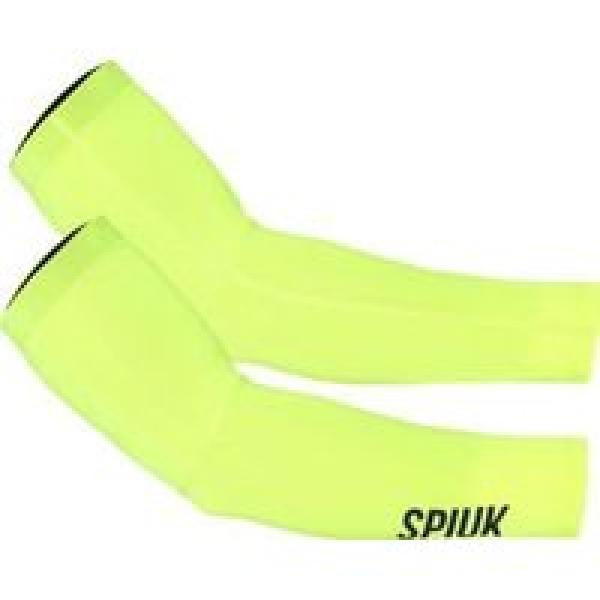 spiuk xp lycra summer cuffs fluorescent yellow