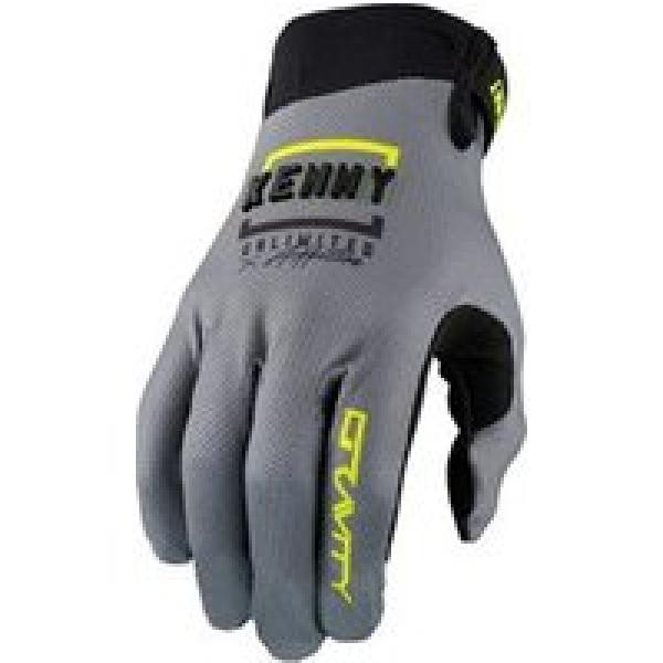 kenny gravity lange handschoenen grijs fluo geel