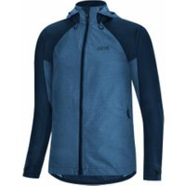 women s gore wear c5 gtx trail hooded jacket blue