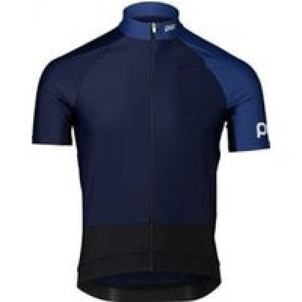 poc essential road mid short sleeve jersey blue