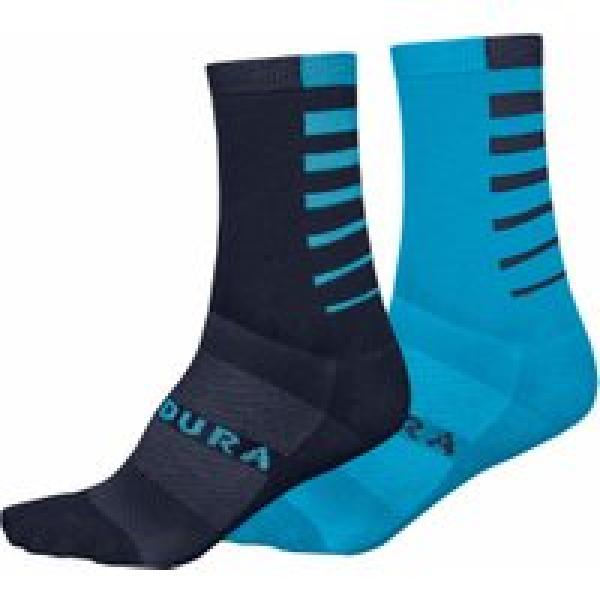 endura coolmax gestreepte sokken set van 2 paar blauw