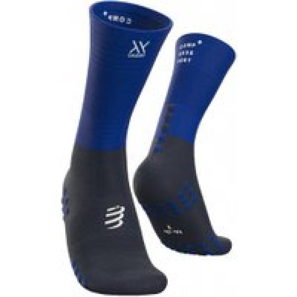 compressport mid compression sock blue