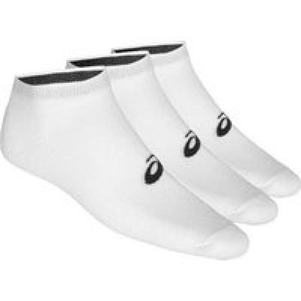 asics ped white unisex 3 pack socks