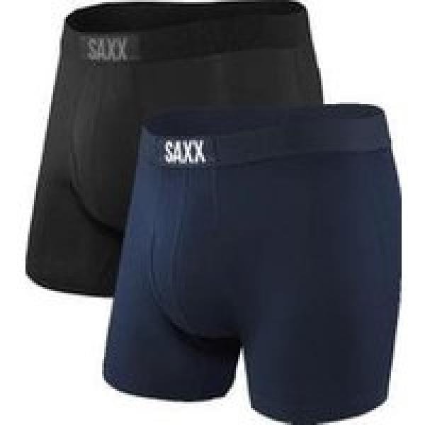 saxx ultra boxers 2 pack zwart blauw