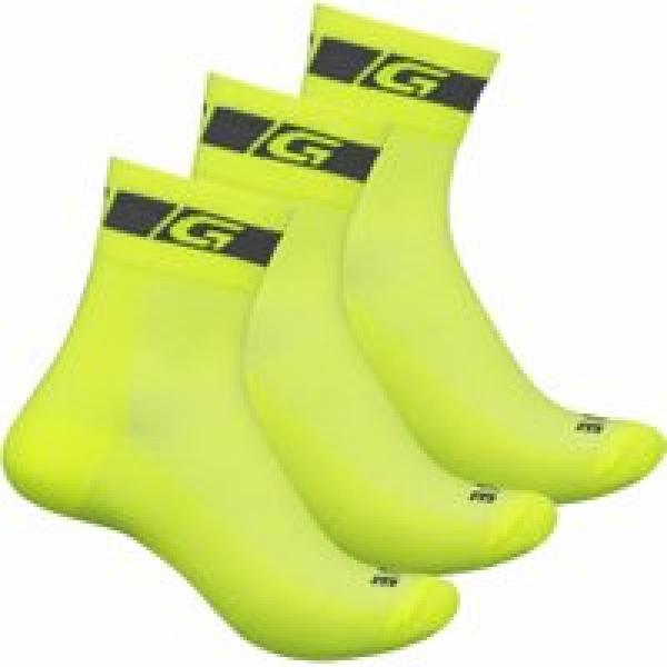 3 paar gripgrab hi vis regular socks fluo yellow