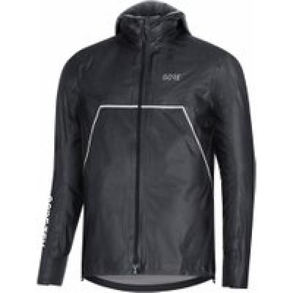 gore wear r7 gore tex shakedry trail waterproof hooded running jacket black