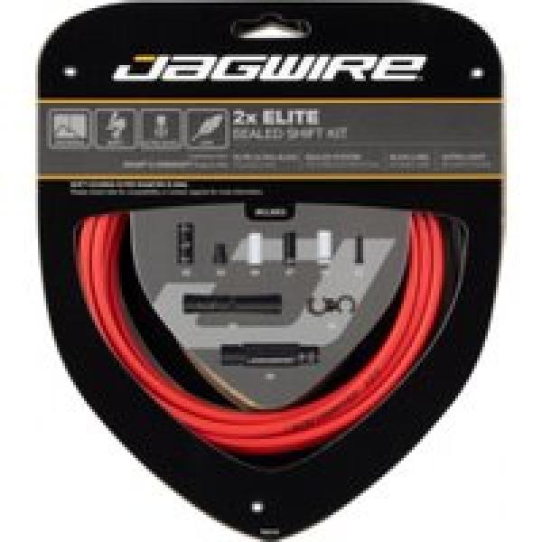 jagwire cable amp sleeve kit 2x elite sealed shift kit red