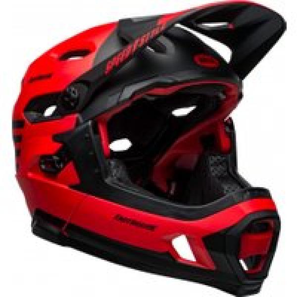 bell super dh mips fasthouse removable chinstrap helm red black 2022