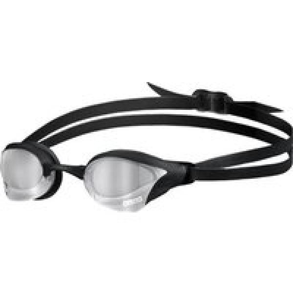 arena cobra core swim goggles swipe mirror black silver
