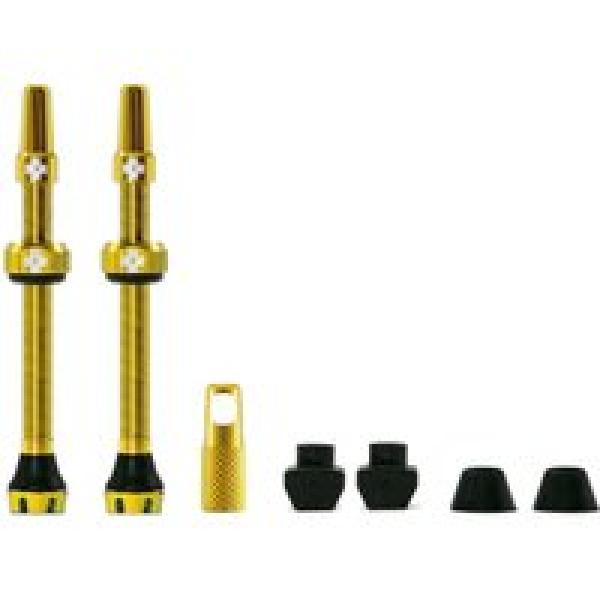 muc off kit de valves tubeless v2 paar 60mm gold