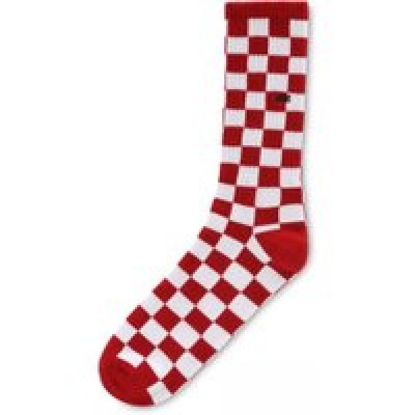 vans checkerboard crew ii sokken rood wit