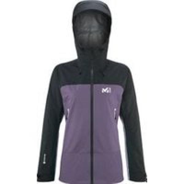 millet kamet gtx waterproof jacket black violet women s m