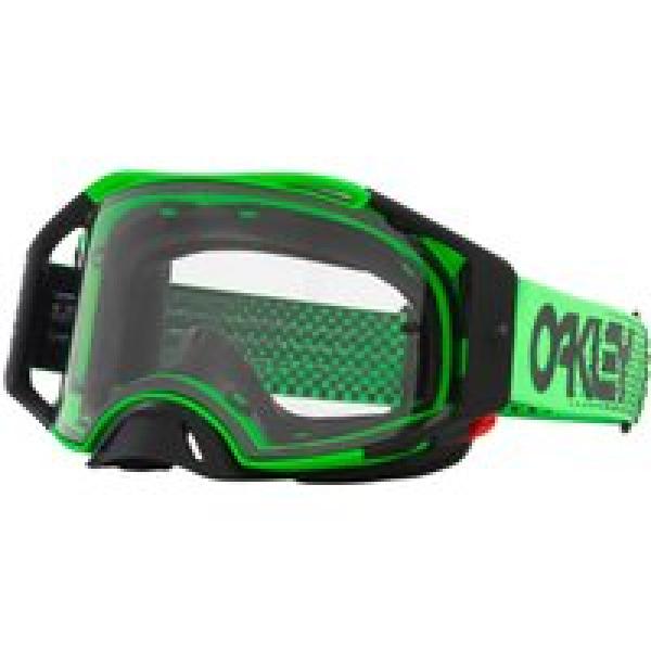oakley airbrake mx moto green clear goggle ref oo7046 d9