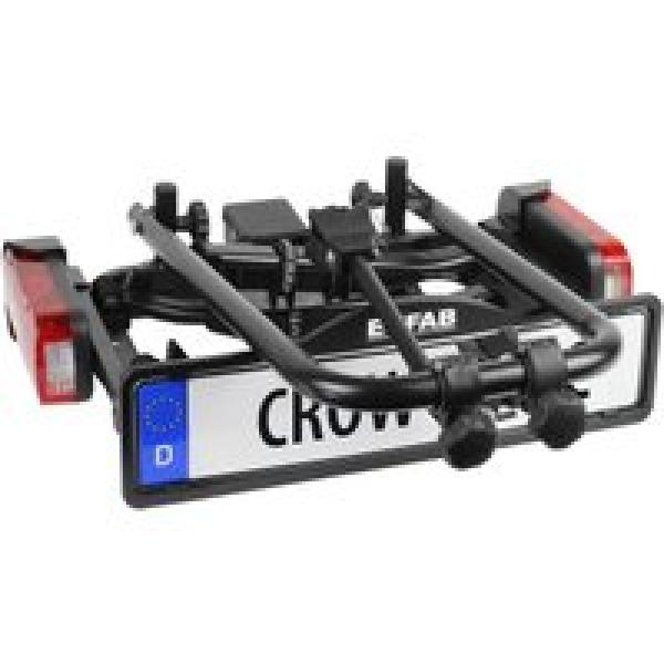 eufab crow basic towbar bike rack 13 pin 2 bikes e bikes compatible zwart