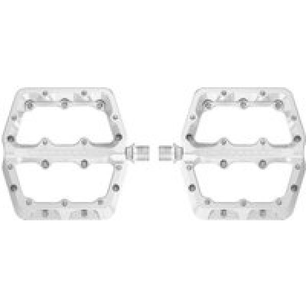 paar wolf tooth waveform large silver flat pedals