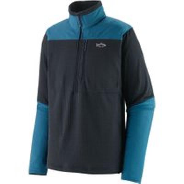 patagonia r1 fitz roy 1 4 zip blue long sleeve t shirt