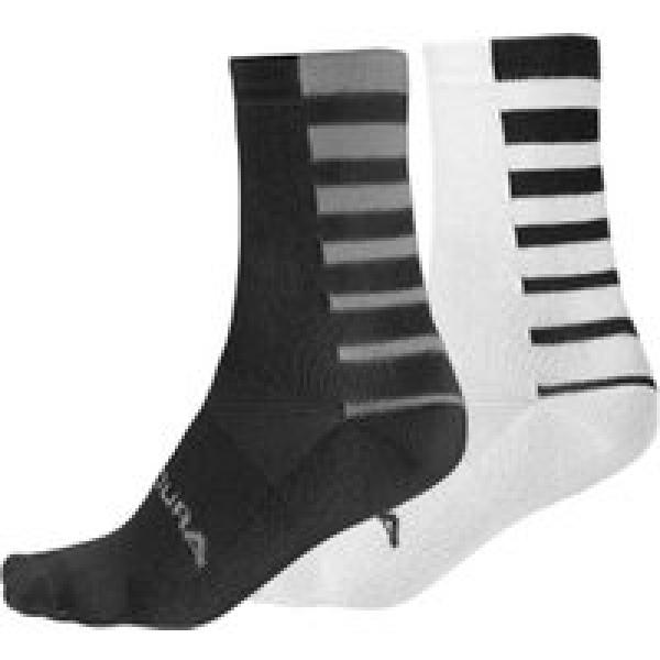 endura coolmax sokken zwart wit set van 2 paar