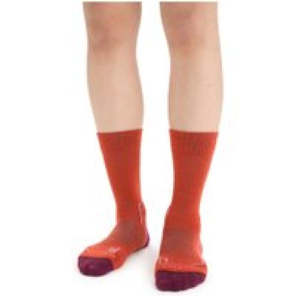 icebreaker hike women s merino socks orange purple