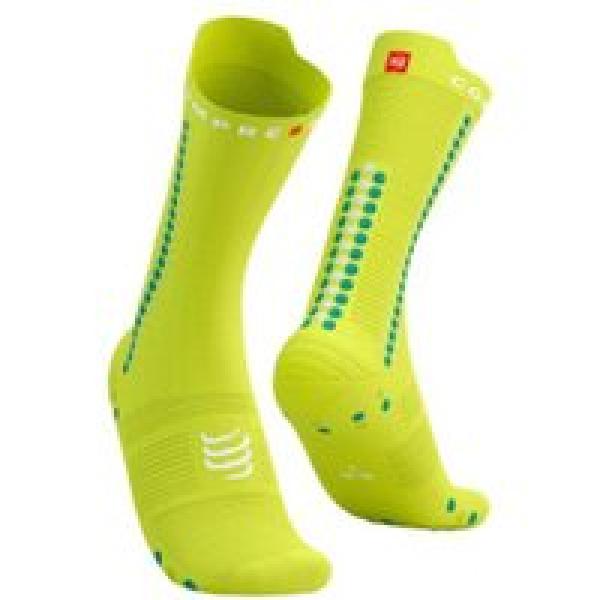 compressport pro racing socks v4 0 bike yellow