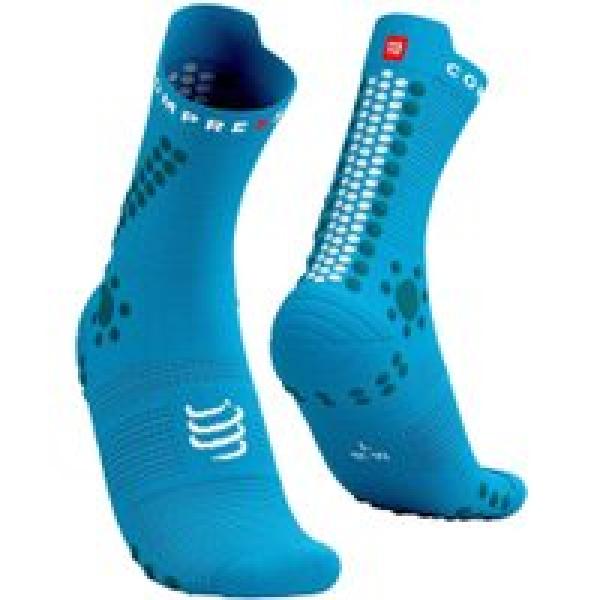 compressport pro racing socks v4 0 trail hawaiian ocean blue