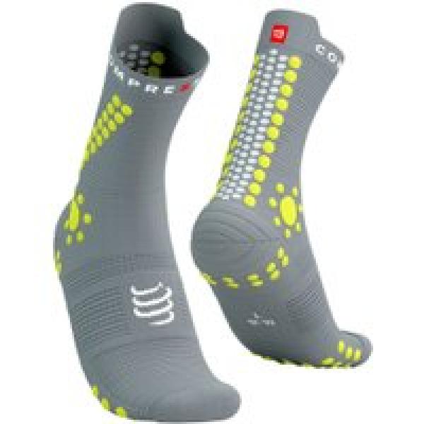 compressport pro racing socks v4 0 trail alloy grey