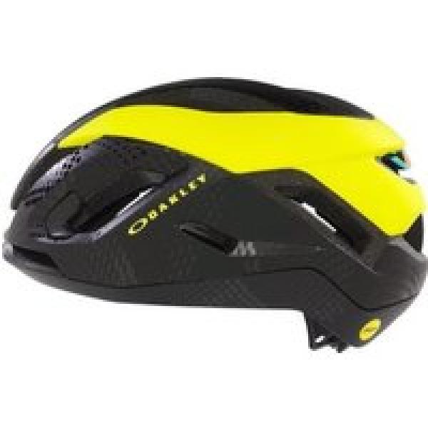 oakley aro5 race mips road helm zwart geel