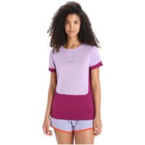 women s icebreaker zoneknit purple pink merino short sleeve t shirt
