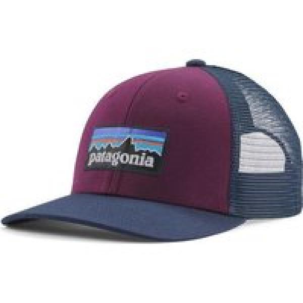 patagonia p 6 logo trucker paars blauw unisex cap
