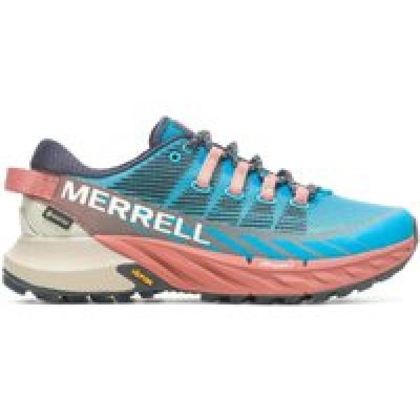 merrell agility peak 4 gore tex women s trail shoes blue rose