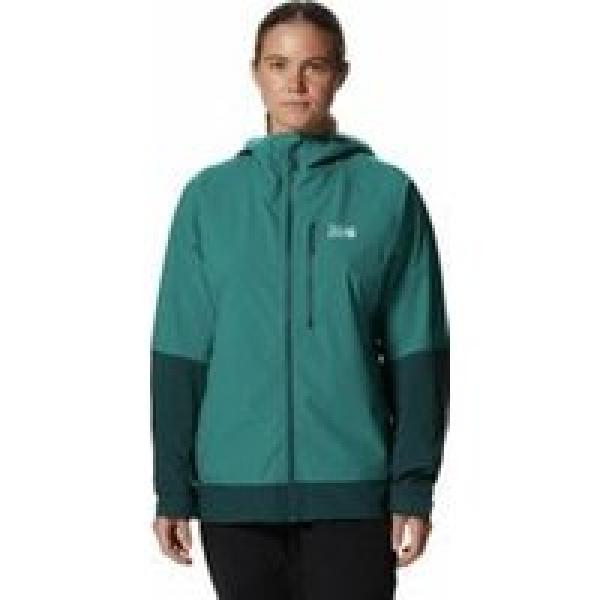 mountain hardwear women s new stretch ozonic green waterproof jacket