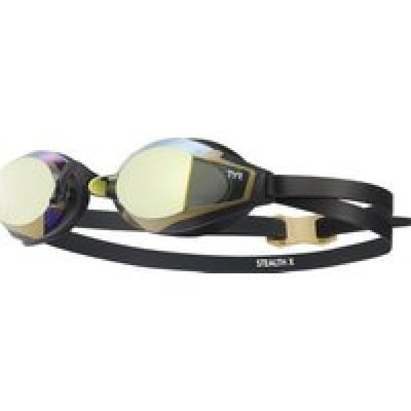 tyr stealth x mirrored performance goggles gold black