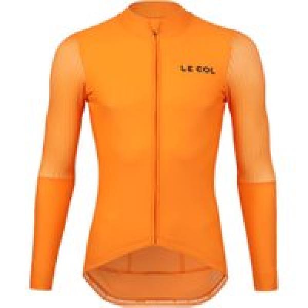le col pro aero orange long sleeve jersey