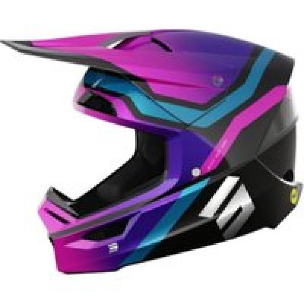 shot helmet race sky purple chrome