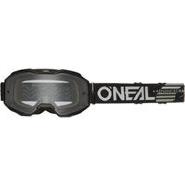 o neal b 10 solid black clear goggle