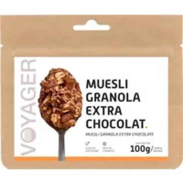 voyager gevriesdroogde granola extra chocolade muesli 100g