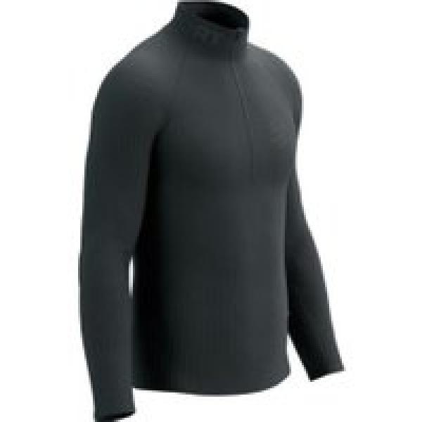 compressport 3d thermo half zip ls top sweatshirt zwart