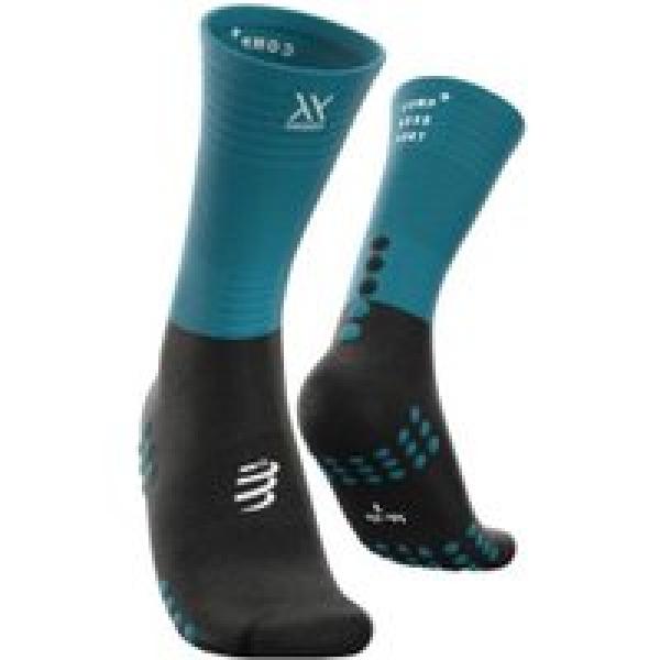 compressport mid compression socks blue