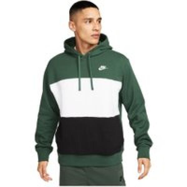 nike club color block hoodie green