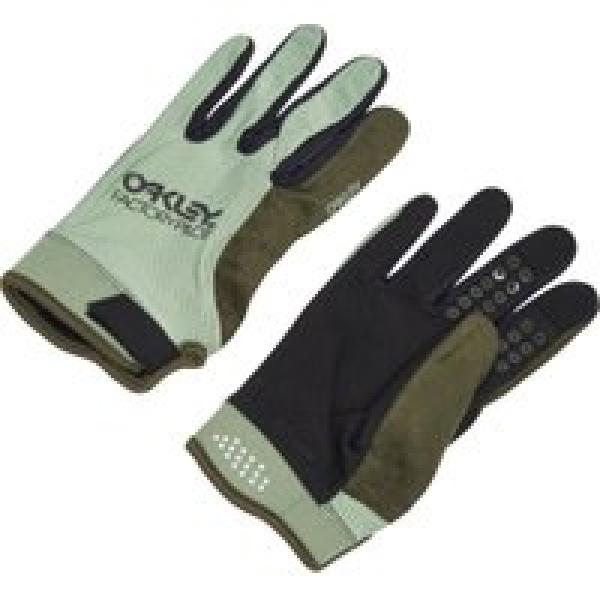 oakley all mountain mtb long gloves green black