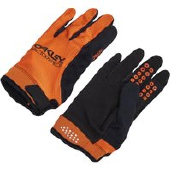 oakley all mountain mtb long gloves orange black