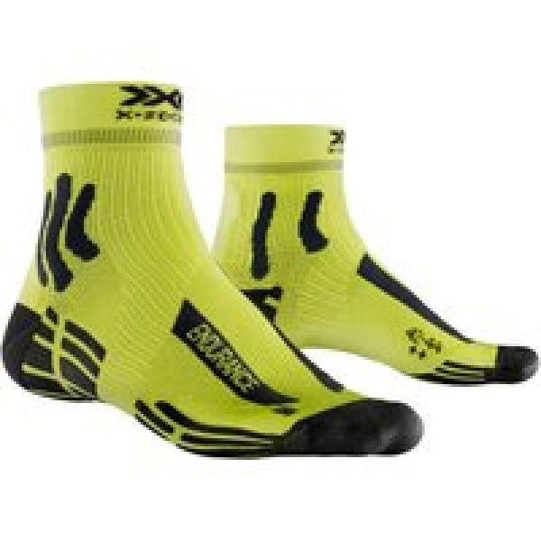 x socks endurance 4 0 herensokken fluorescerend geel zwart