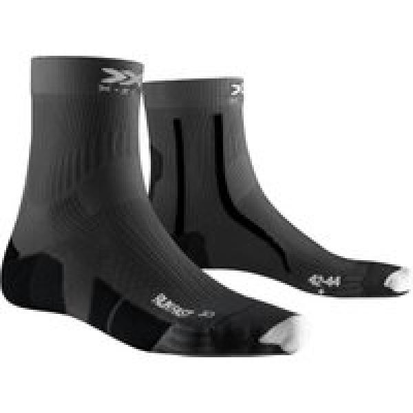 x socks run fast 4 0 unisex sokken zwart wit
