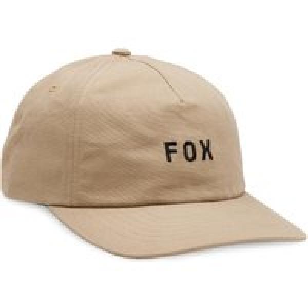 fox wordmark adjustable cap beige