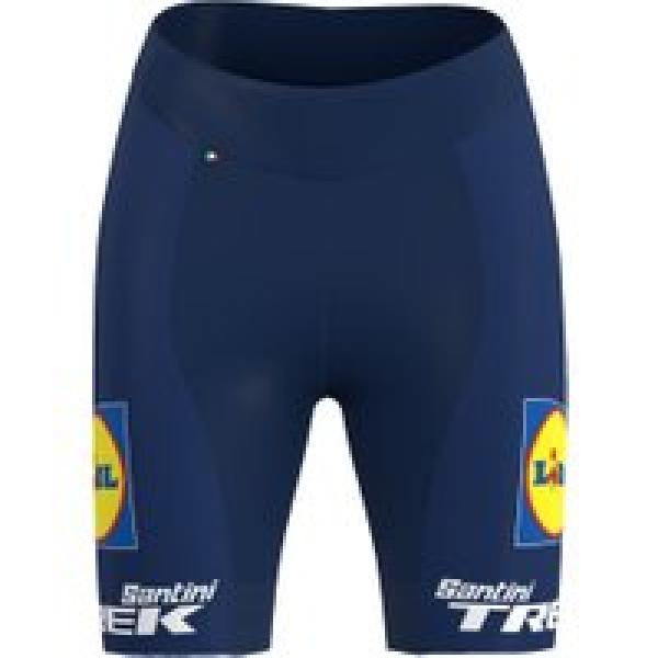 dames santini x lidl trek 2023 fan line blue strapless shorts