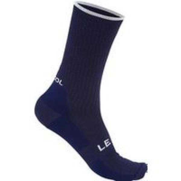 sokken met hoge kraag blauw wit